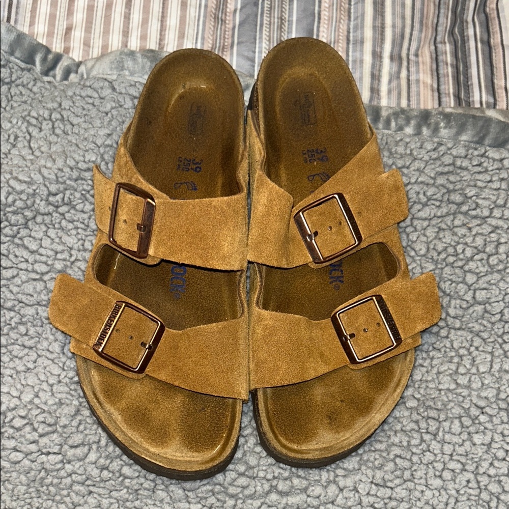 Suede Birkenstock sandals